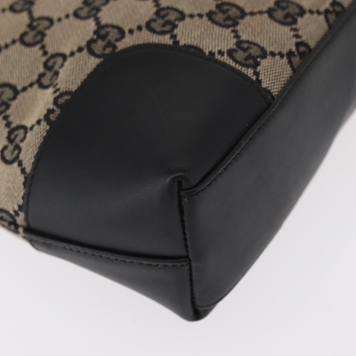 GUCCI GG Canvas Shoulder Bag Beige Navy gold 001 4231 Auth 151662