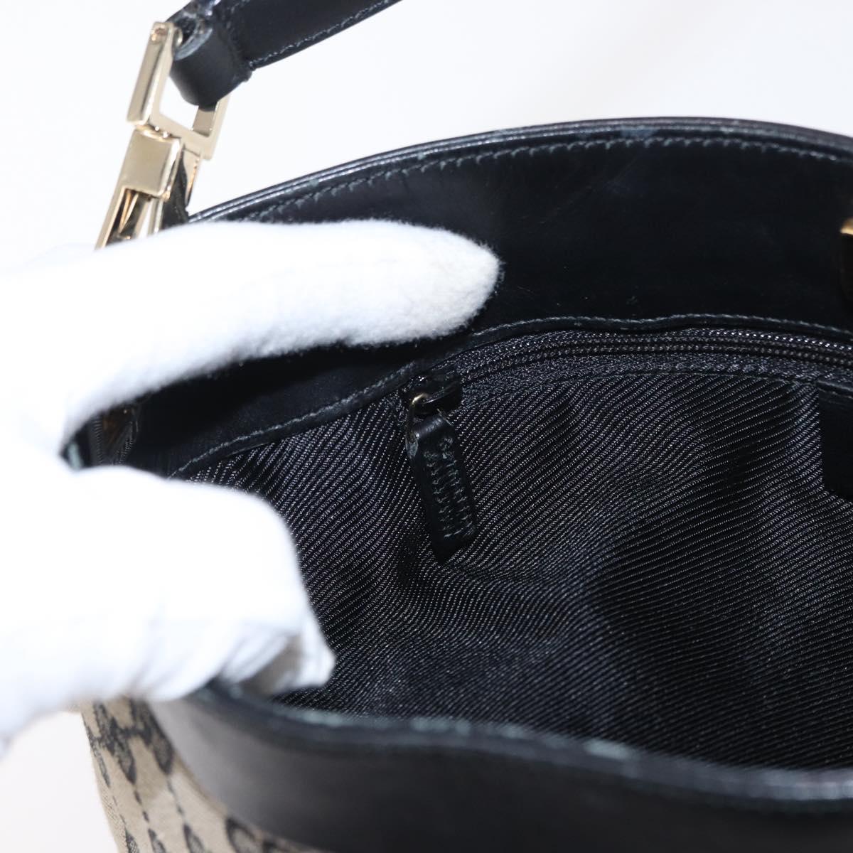 GUCCI GG Canvas Shoulder Bag Beige Navy gold 001 4231 Auth 151662