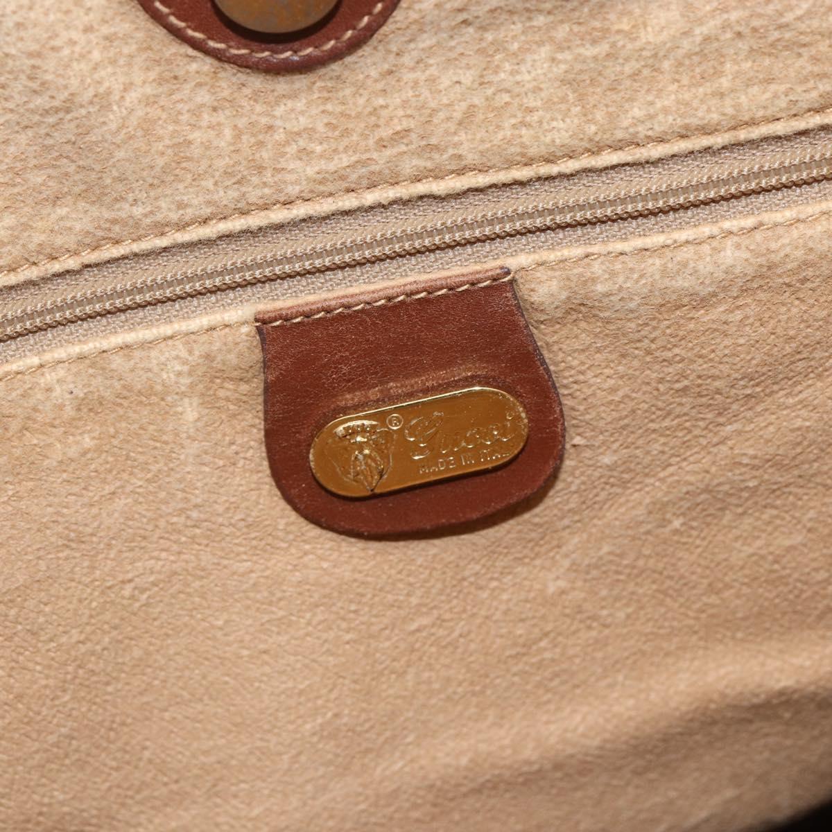 GUCCI Micro GG Supreme Tote Bag PVC Leather Beige Gold 002 115 0135 Auth 151663