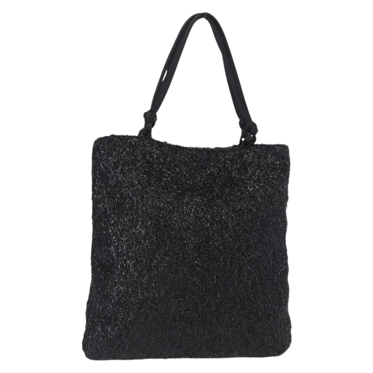 PRADA Hand Bag Nylon Black Auth 151666