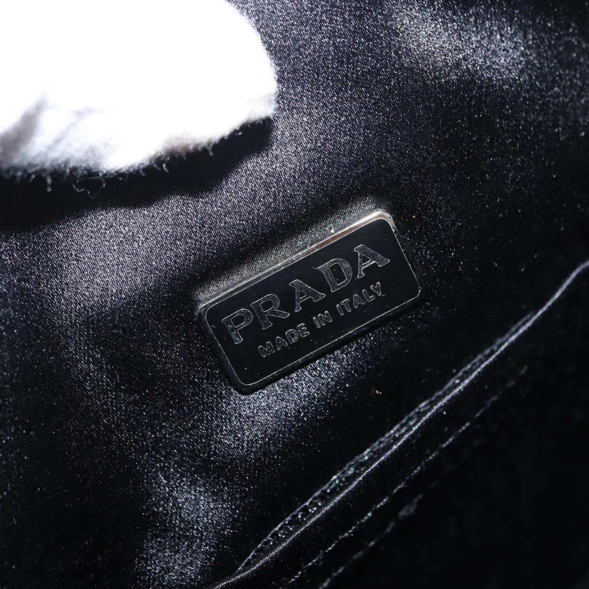 PRADA Hand Bag Nylon Black Auth 151666