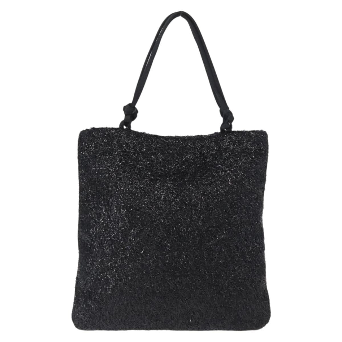 PRADA Hand Bag Nylon Black Auth 151666