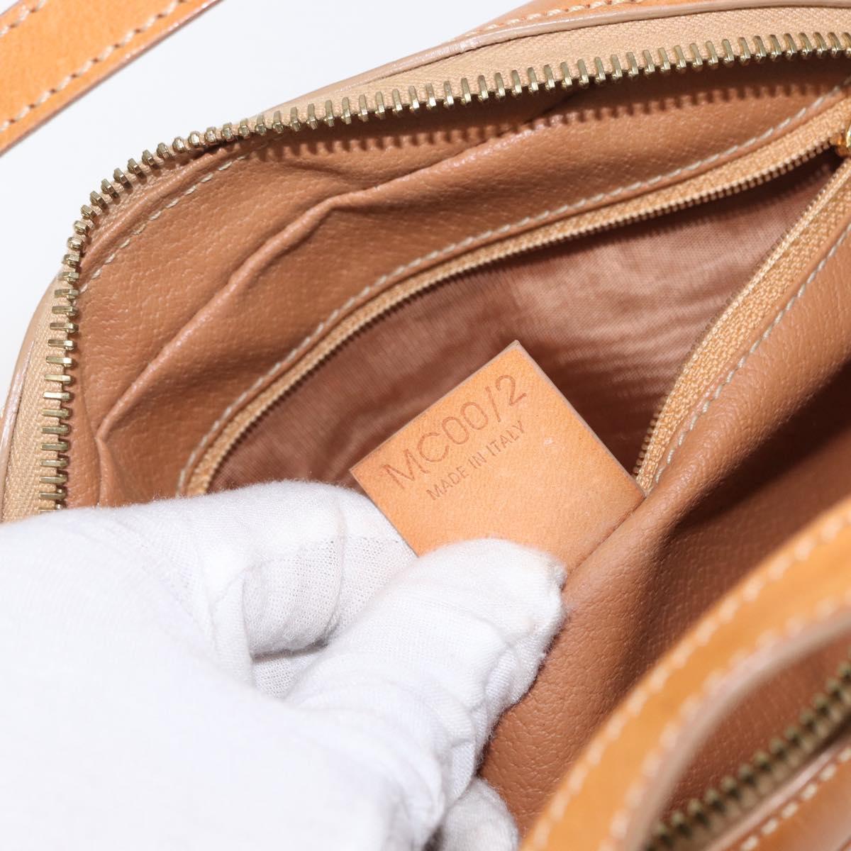 CELINE Macadam Canvas Hand Bag PVC Beige Gold Auth 151669