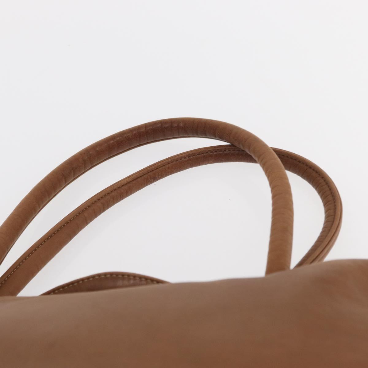 LOEWE Anagram Tote Bag Leather Brown Gold Auth 151671