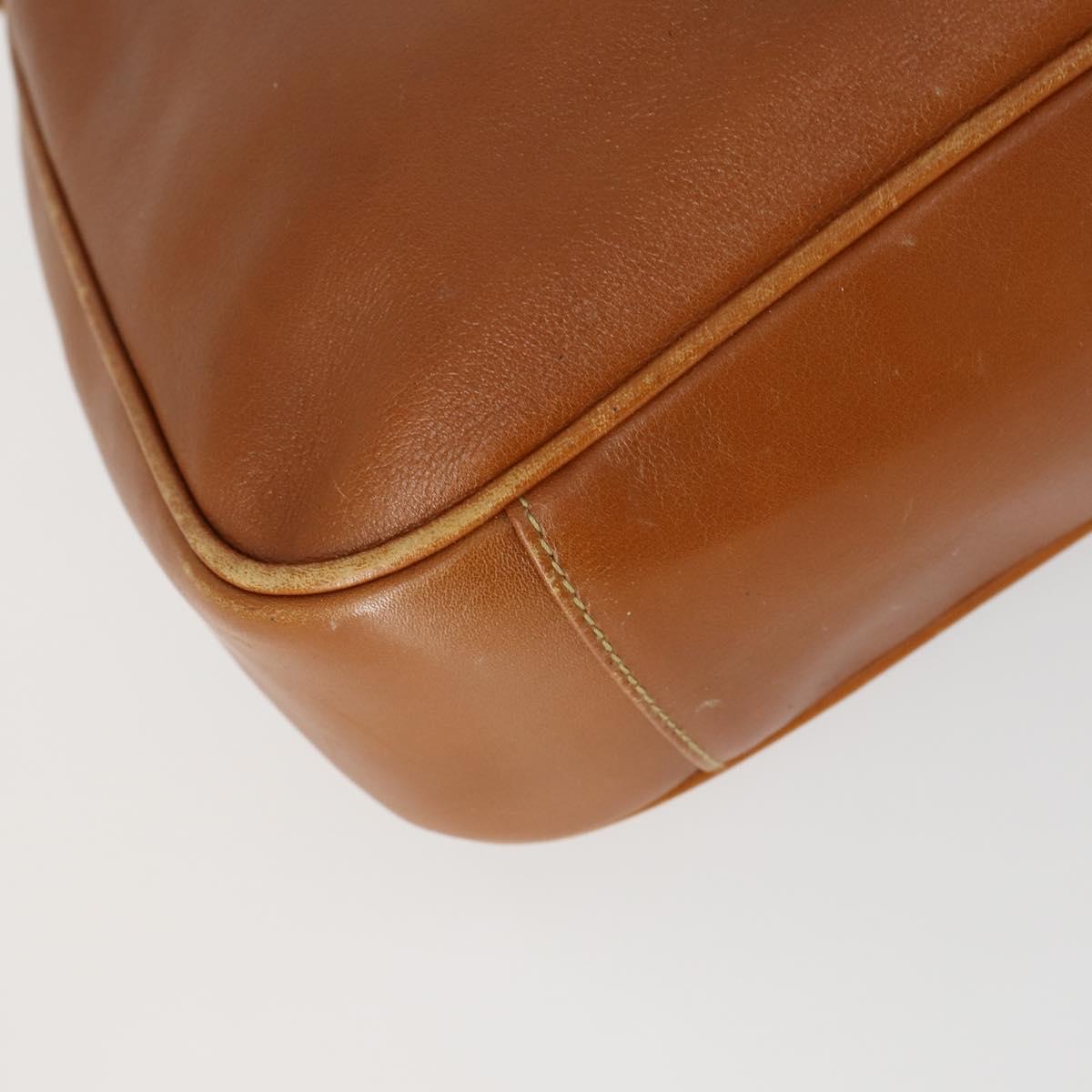 GUCCI Bamboo Shoulder Bag Leather 2way Brown Gold 001 0166 1638 Auth 151675