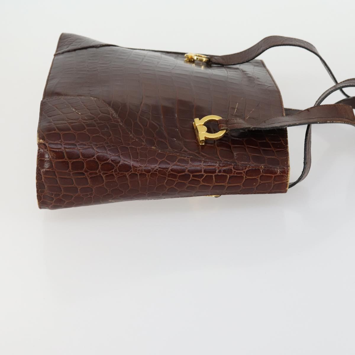 Salvatore Ferragamo Tote Bag Leather 3 Set White Pink black Auth 151677