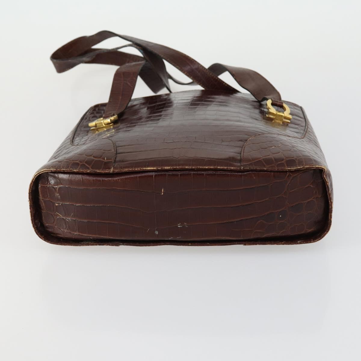 Salvatore Ferragamo Tote Bag Leather 3 Set White Pink black Auth 151677