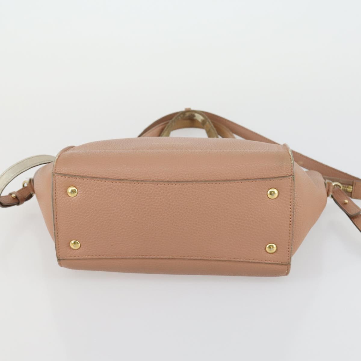 Salvatore Ferragamo Tote Bag Leather 3 Set White Pink black Auth 151677