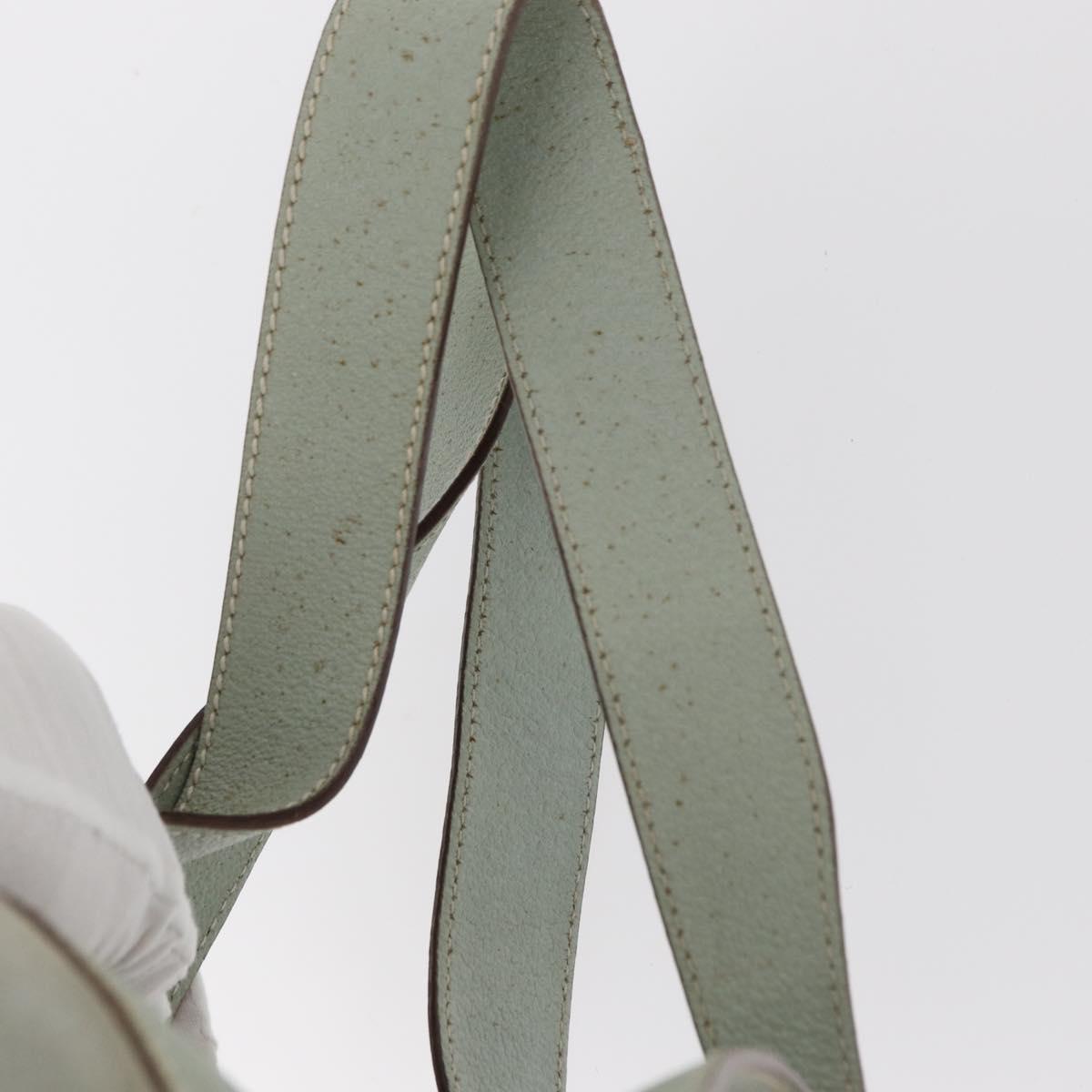 GUCCI Bamboo Backpack Suede Light Blue Gold 003 2058 0016 Auth 151681