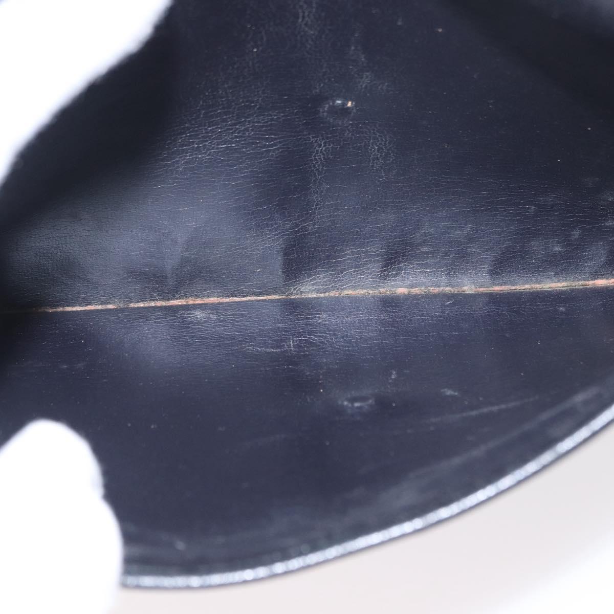 Christian Dior Trotter Canvas Clutch Bag Black Gold Auth 151684