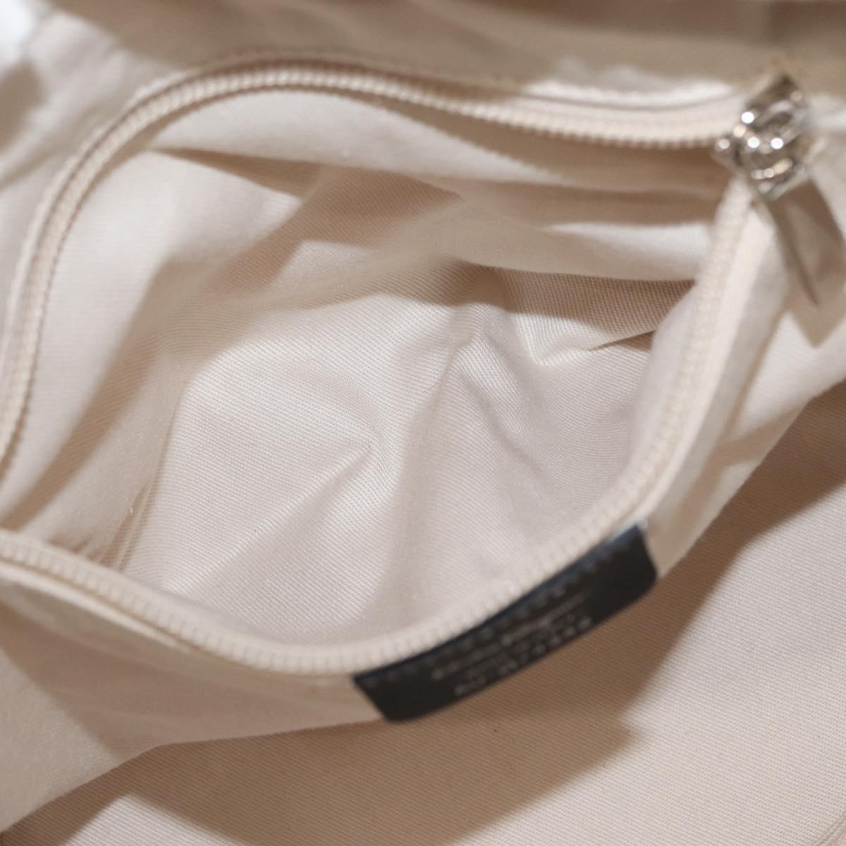 Salvatore Ferragamo Tote Bag Vinyl Clear Silver Auth 151685
