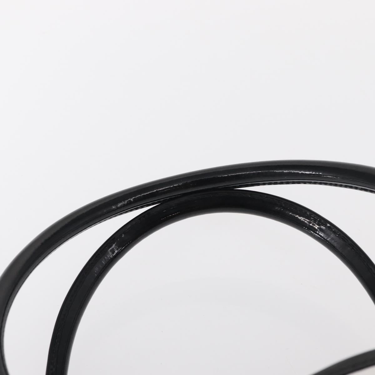 Salvatore Ferragamo Tote Bag Vinyl Clear Silver Auth 151685