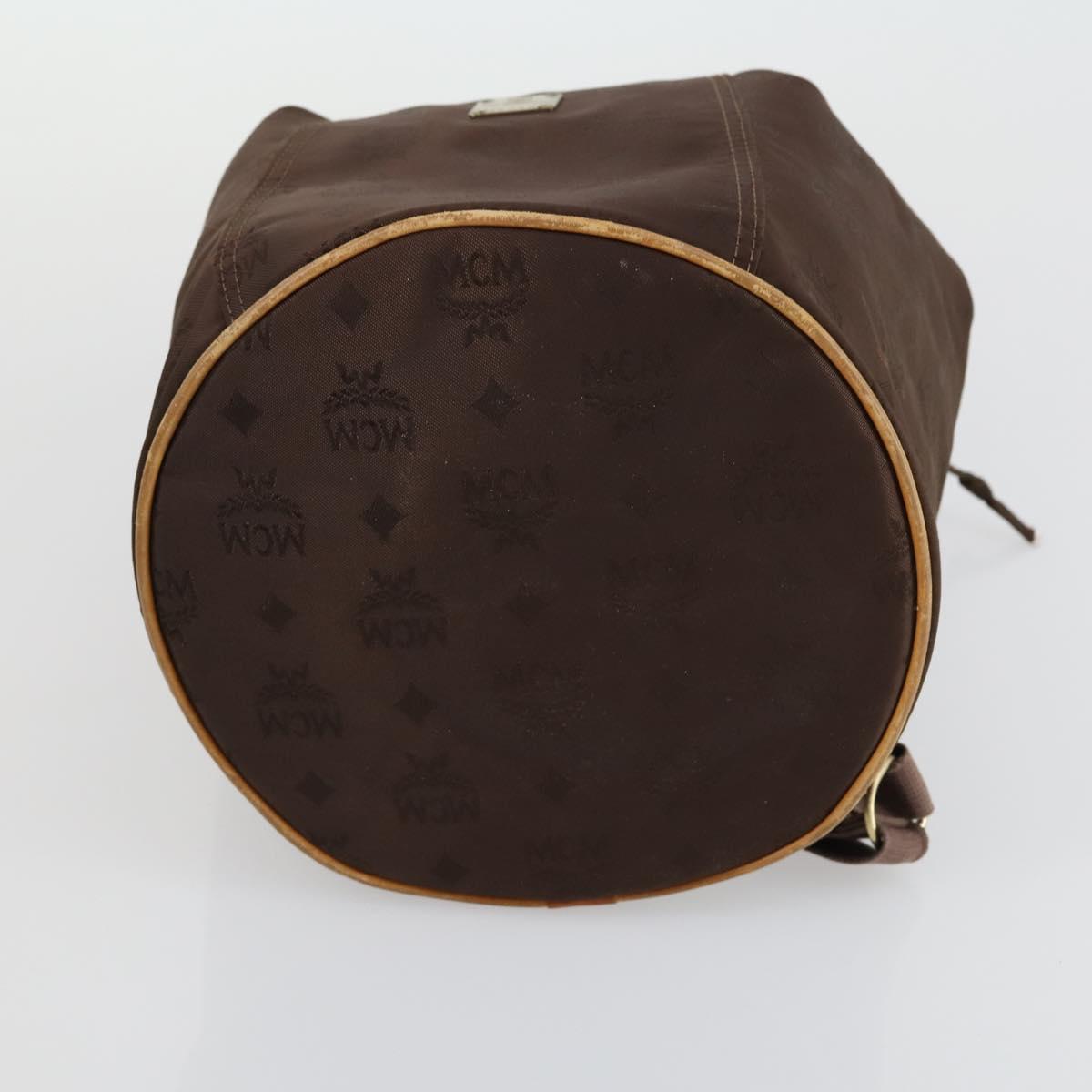 MCM Logogram Vicetos Tote Bag PVC 2 Set Brown Navy Auth 151690