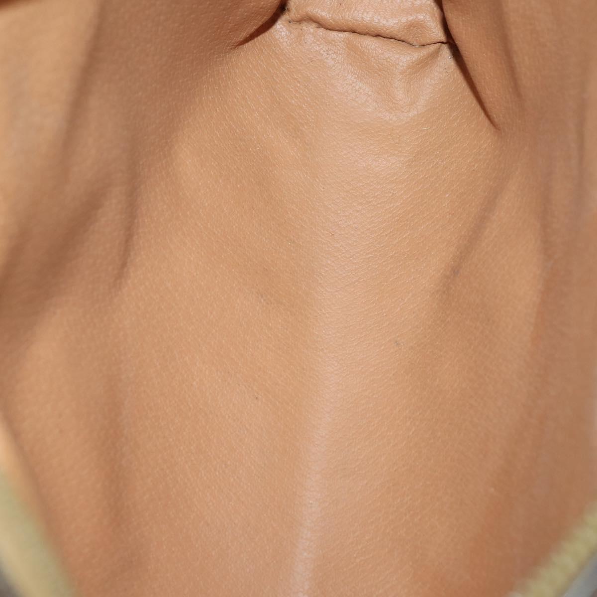 CELINE Macadam Canvas C Sulky Hand Bag PVC 2 Set Brown Navy Auth 151692