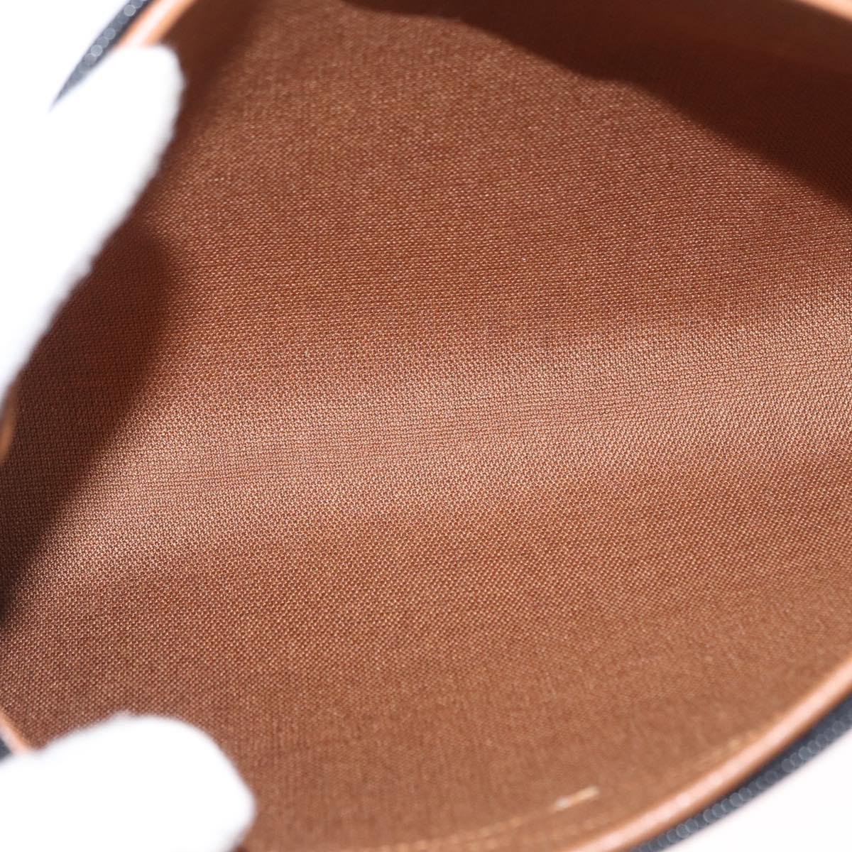 Christian Dior Honeycomb Canvas Clutch Bag PVC Black Gold Auth 151696