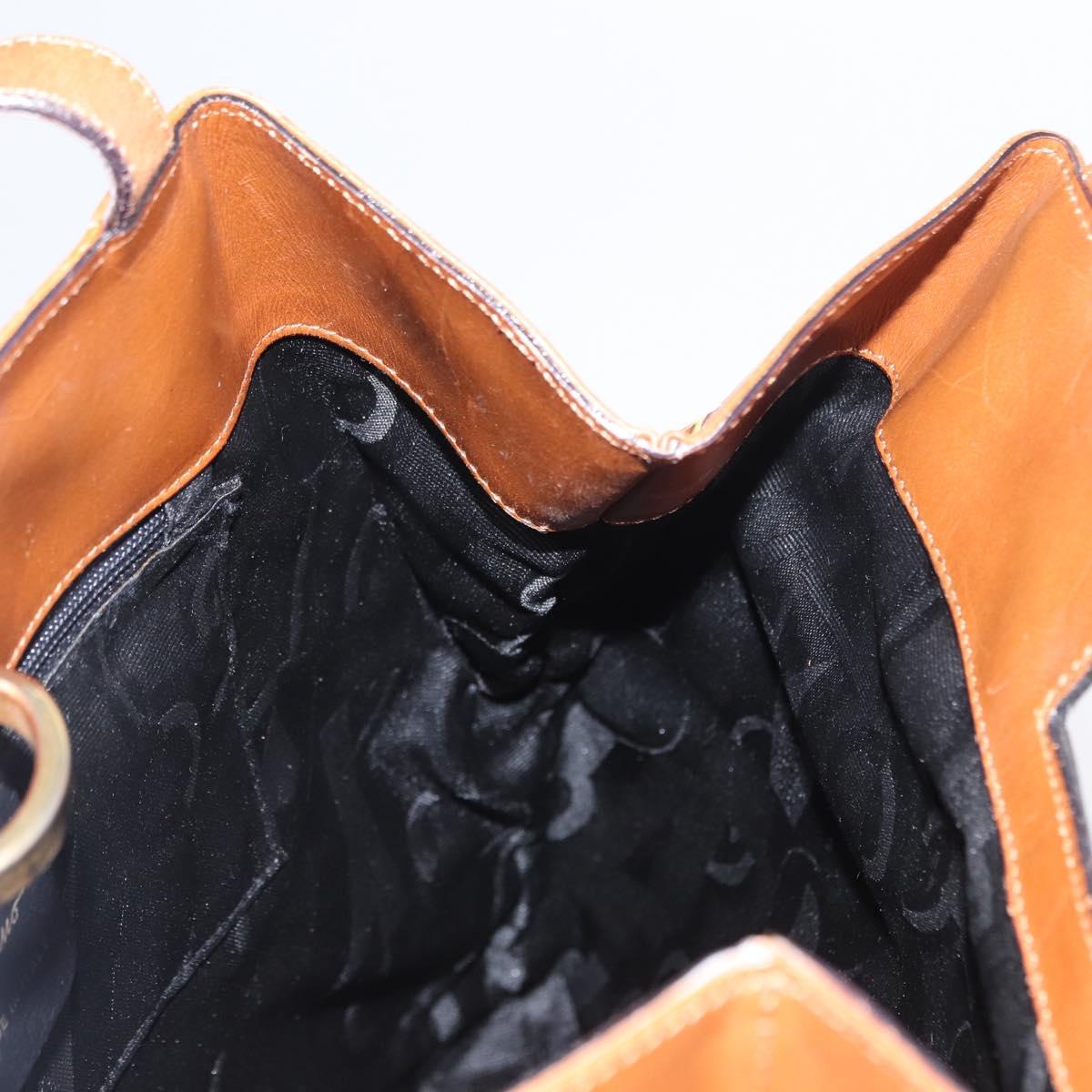 Salvatore Ferragamo Shoulder Bag Canvas Brown Gold Auth 151697