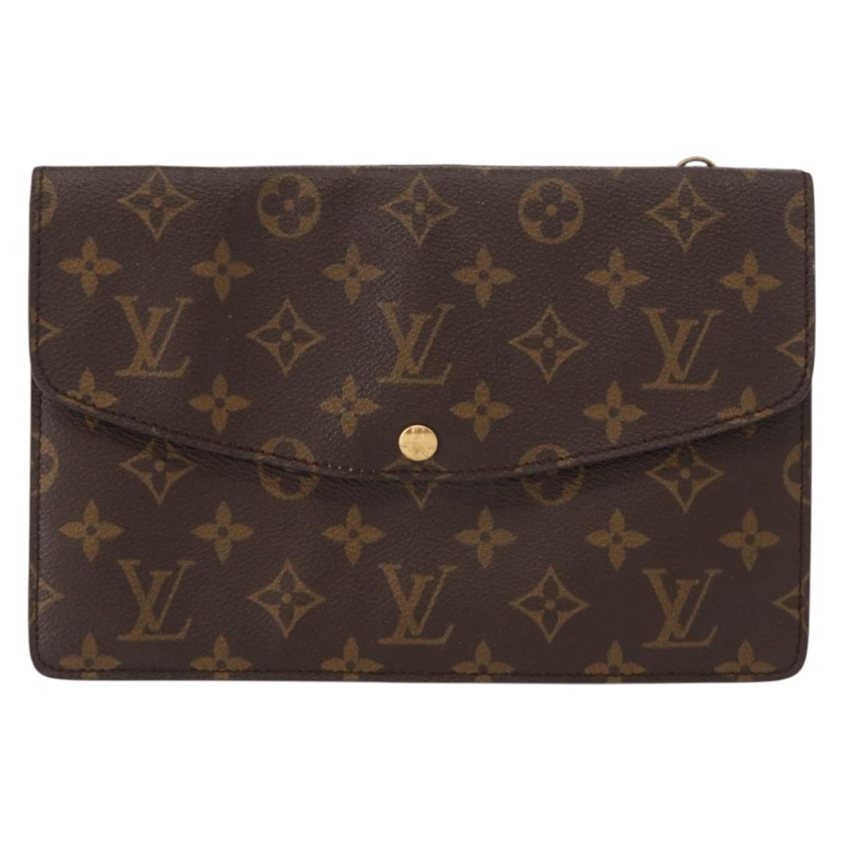 LOUIS VUITTON Monogram Double Rabat Shoulder Bag M51815 LV Auth 151698