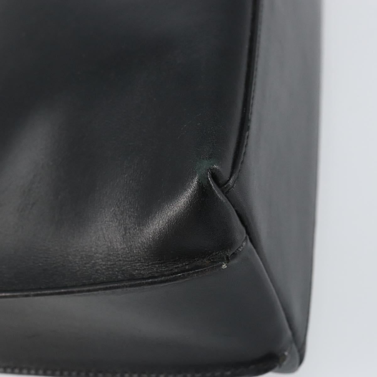 GUCCI Shoulder Bag Leather Black Silver Auth 151719