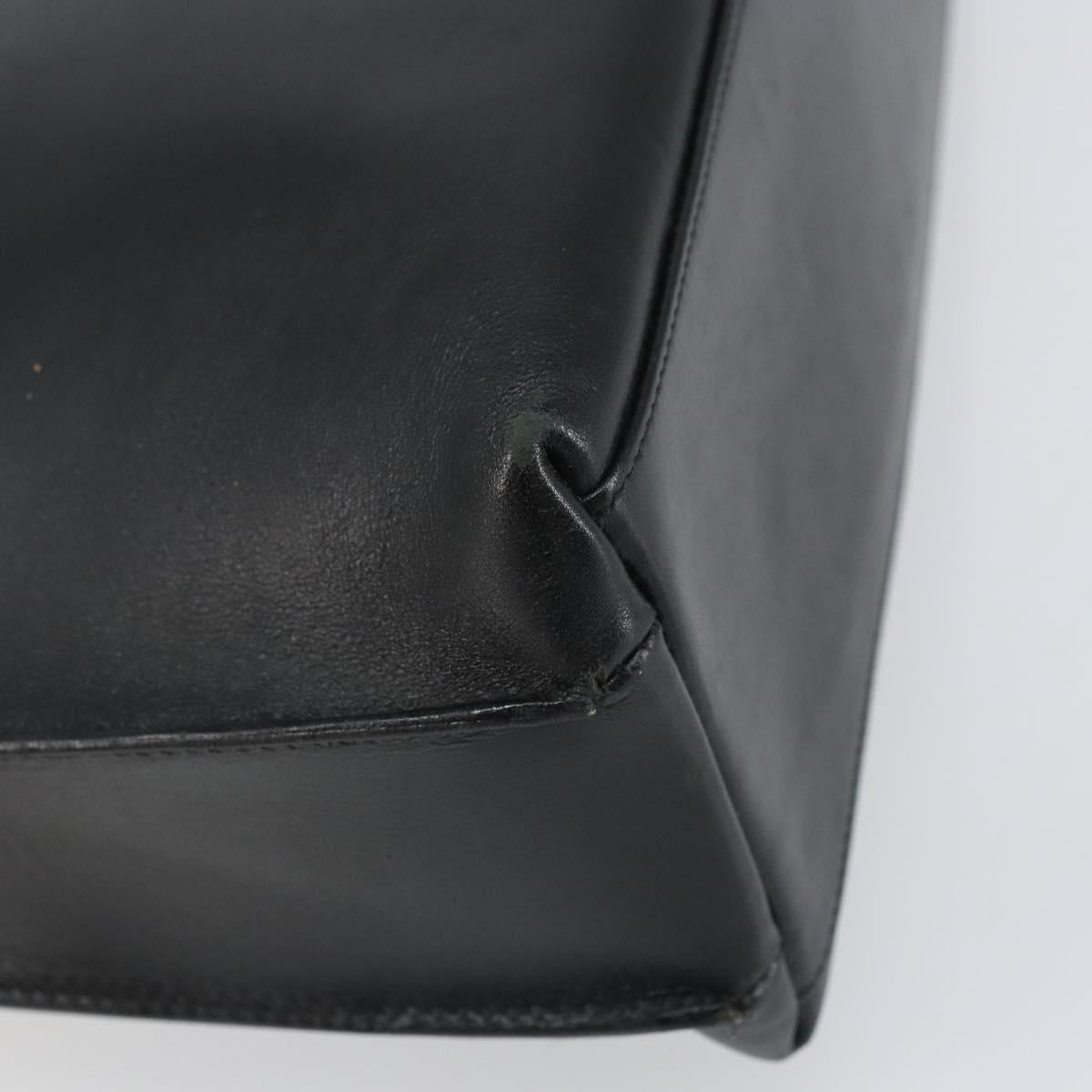 GUCCI Shoulder Bag Leather Black Silver Auth 151719