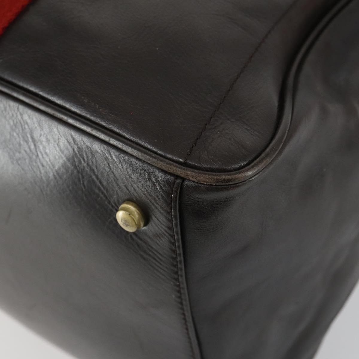 BALLY Boston Bag Leather 2way Brown Auth 151721
