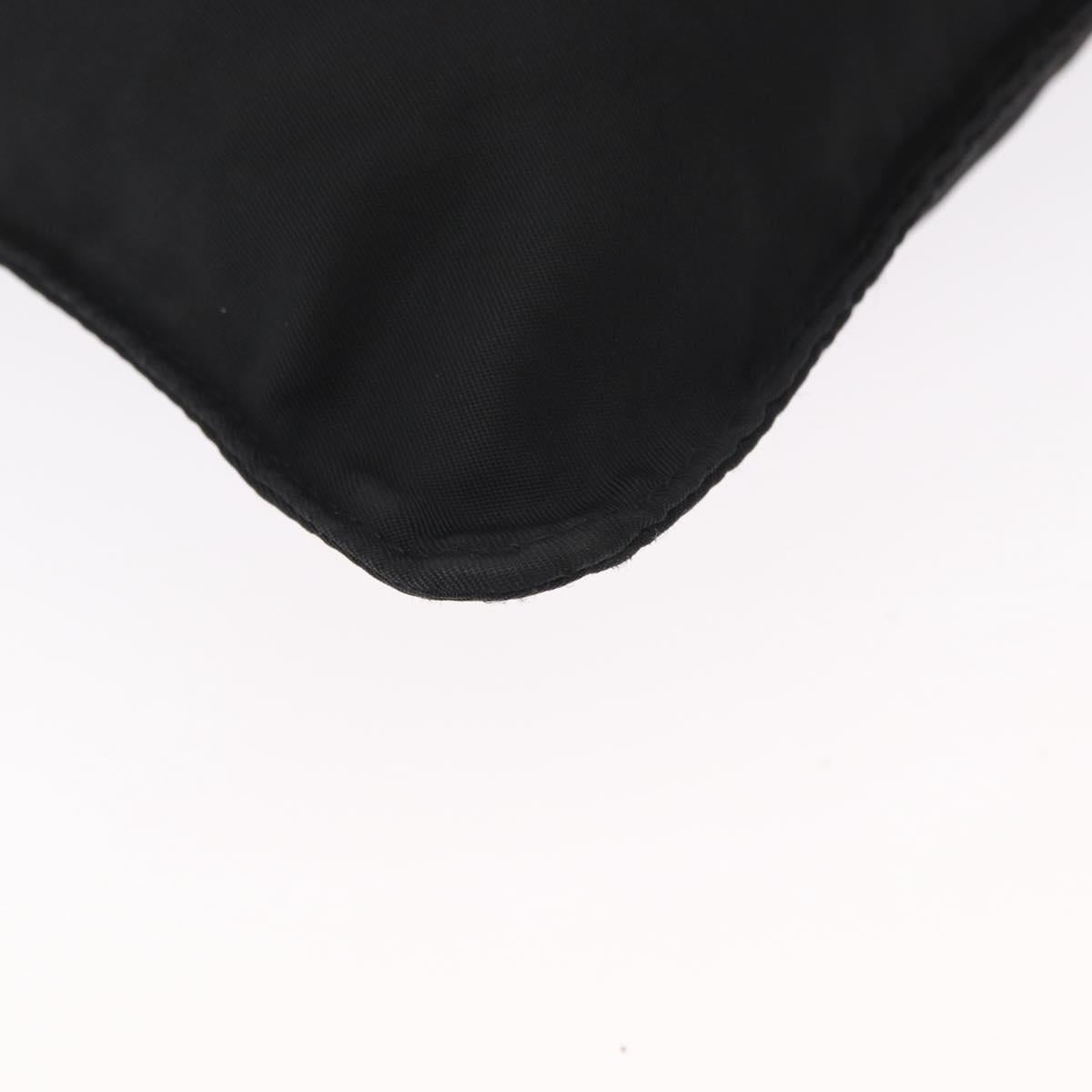 PRADA Shoulder Bag Nylon Black Silver Auth 151729