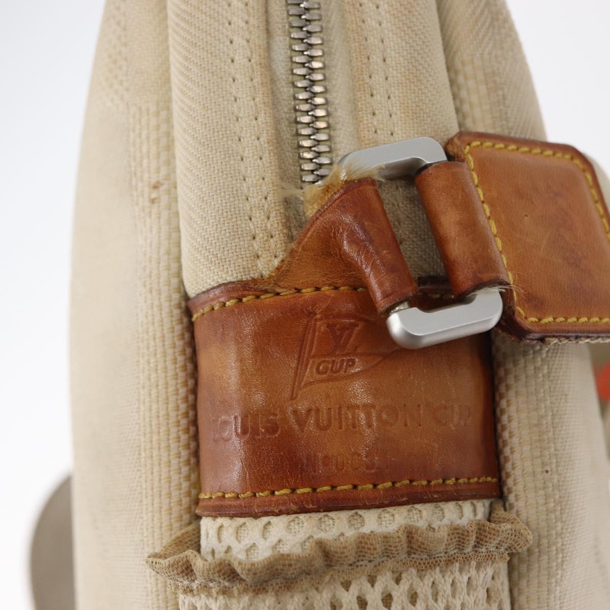 LOUIS VUITTON Damier Geant LV Cup Weatherly Bag White M80637 LV Auth 151732