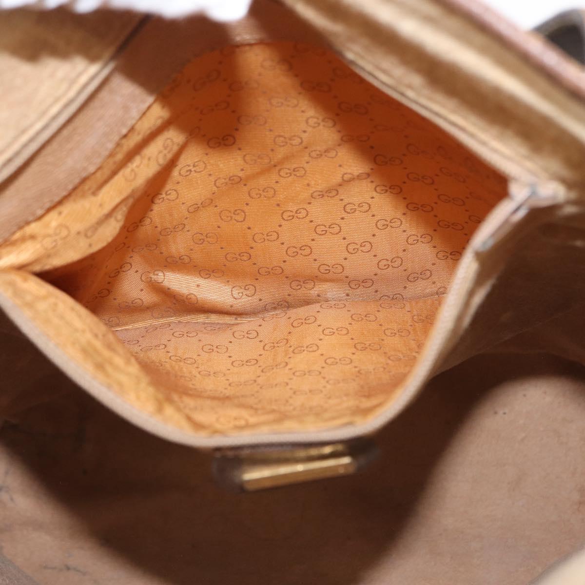 GUCCI GG Supreme Tote Bag PVC Beige Gold 002 123 0035 Auth 151735