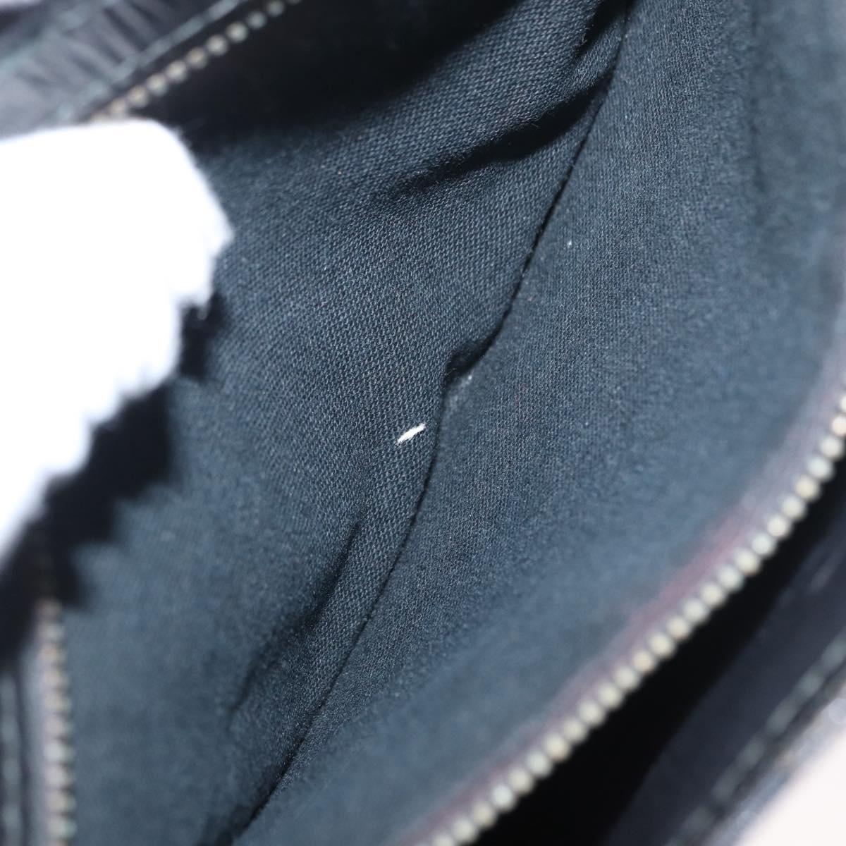 FENDI Zucchino Canvas Shoulder Bag Black Gold Auth 151737