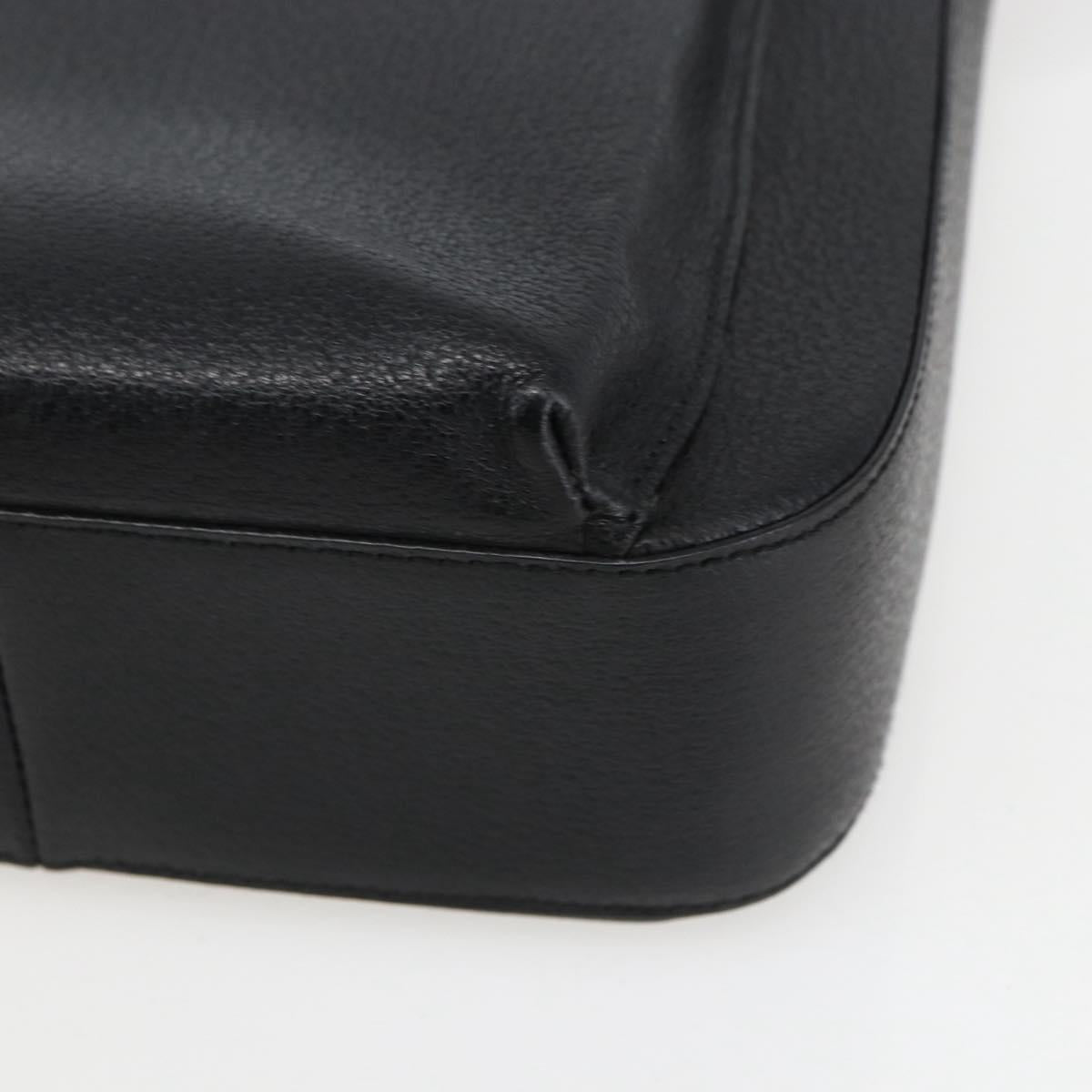 GUCCI Hand Bag Leather 2way Black Silver 002 1118 0463 Auth 151738