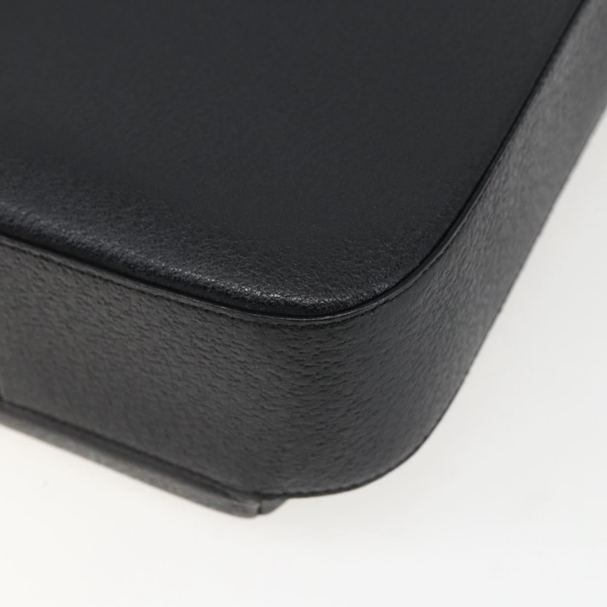 GUCCI Hand Bag Leather 2way Black Silver 002 1118 0463 Auth 151738