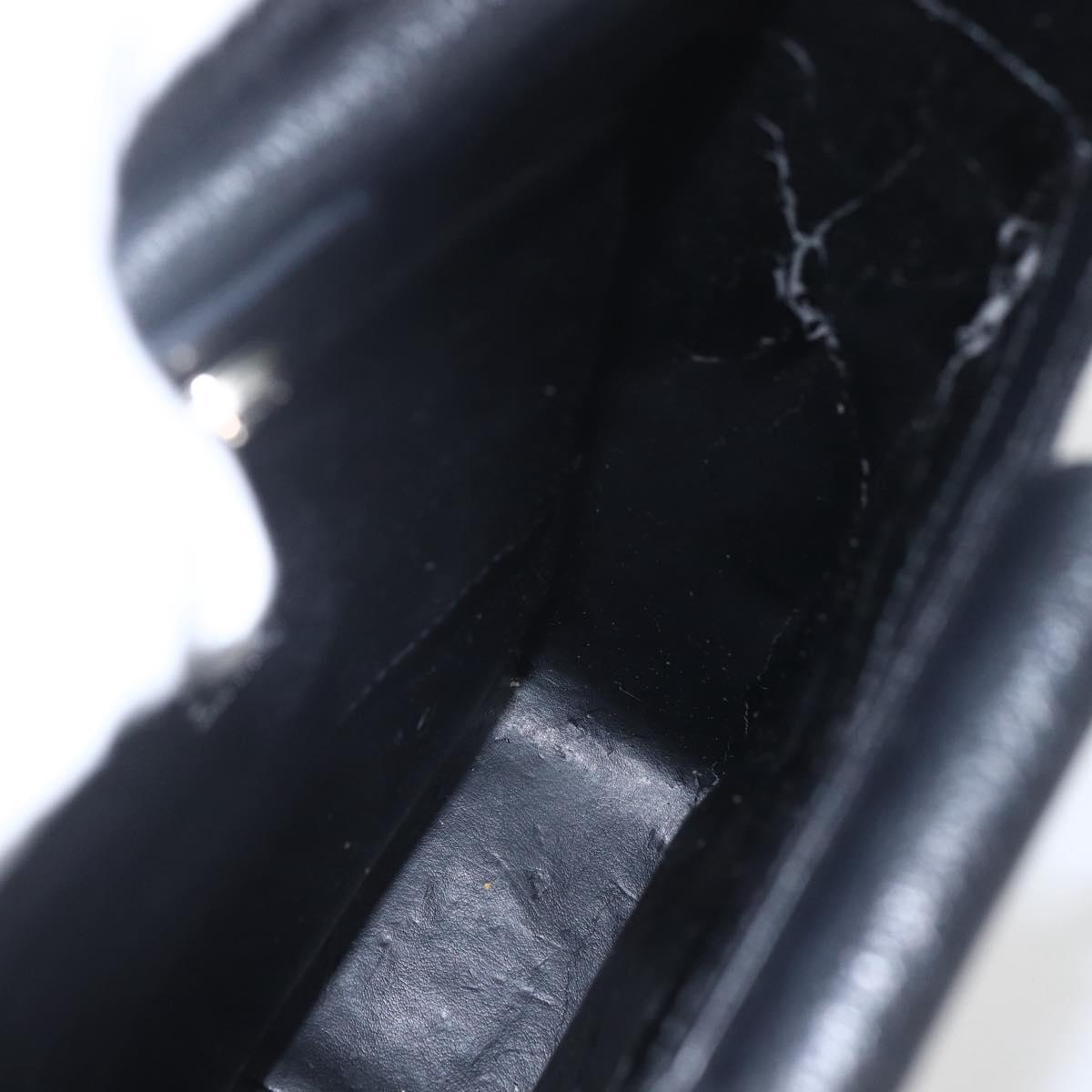 GUCCI Hand Bag Leather 2way Black Silver 002 1118 0463 Auth 151738