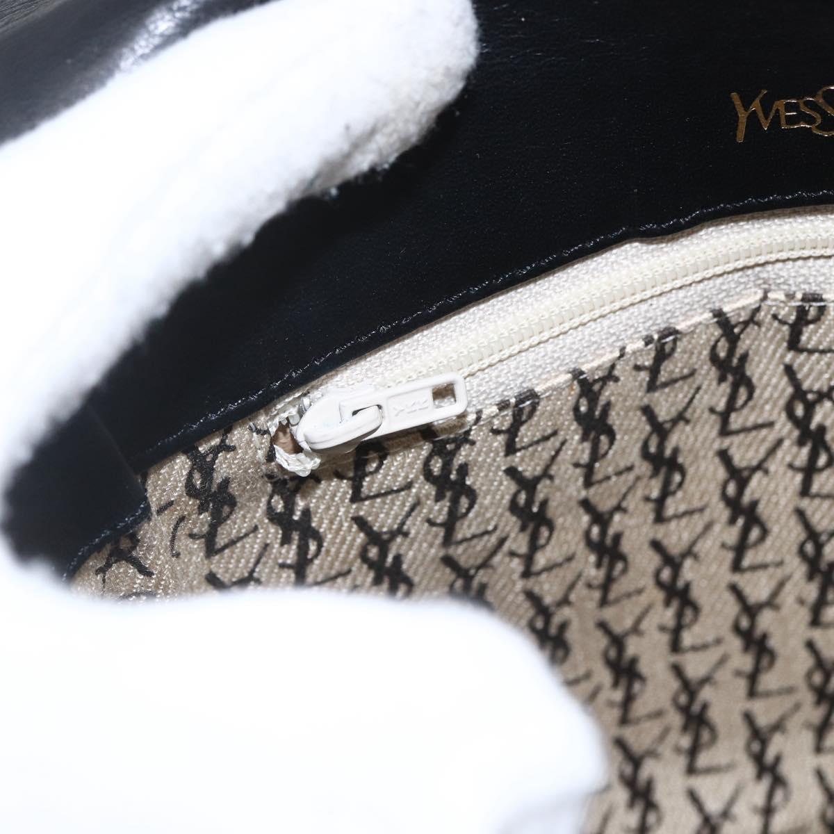 SAINT LAURENT Shoulder Bag Leather Black Auth 151739