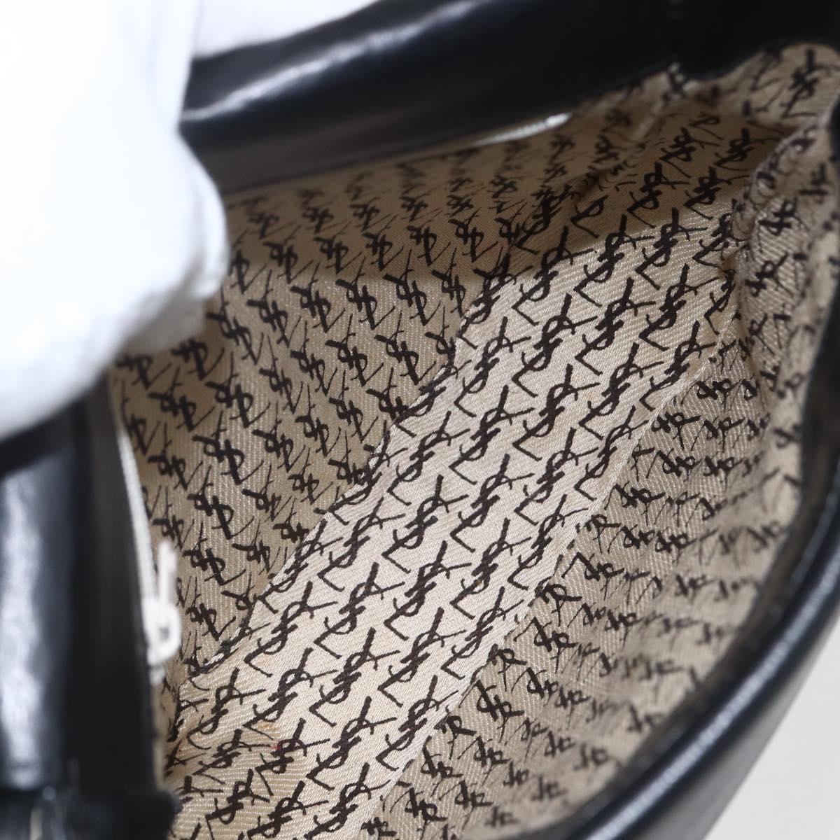 SAINT LAURENT Shoulder Bag Leather Black Auth 151739