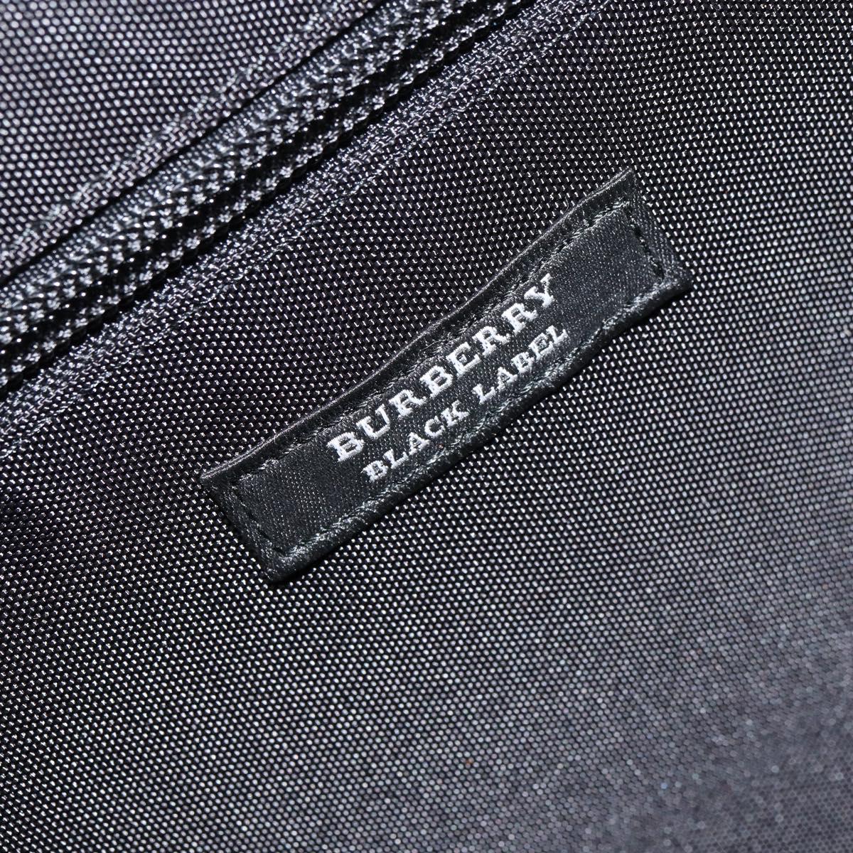 BURBERRY Black label Hand Bag Nylon Black Auth 151745