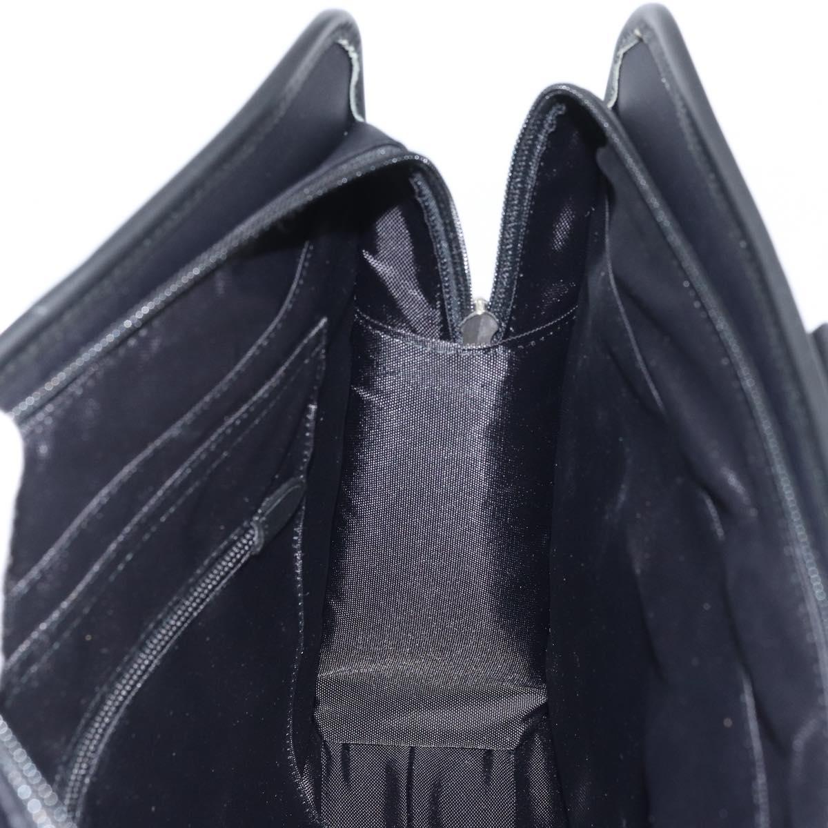 BURBERRY Black label Hand Bag Nylon Black Auth 151745