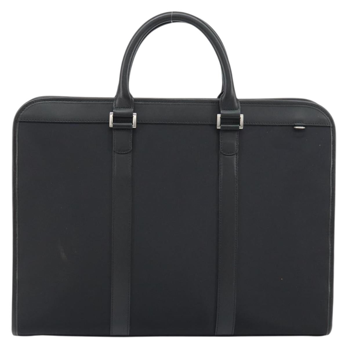 BURBERRY Black label Hand Bag Nylon Black Auth 151745