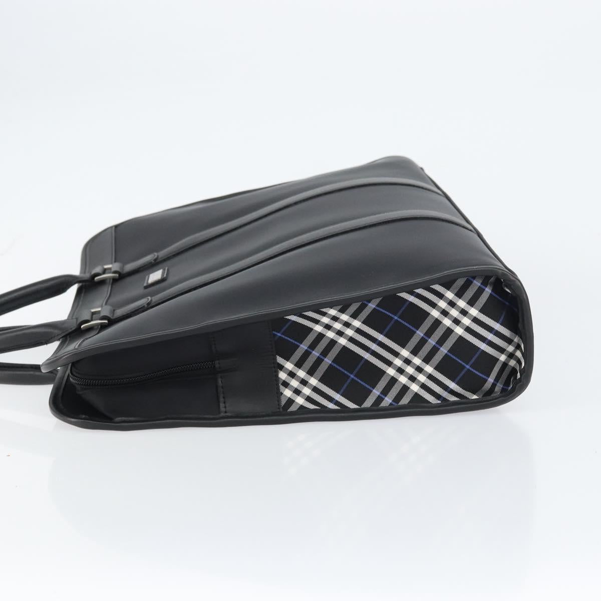 BURBERRY Black label Hand Bag Nylon Black Auth 151745