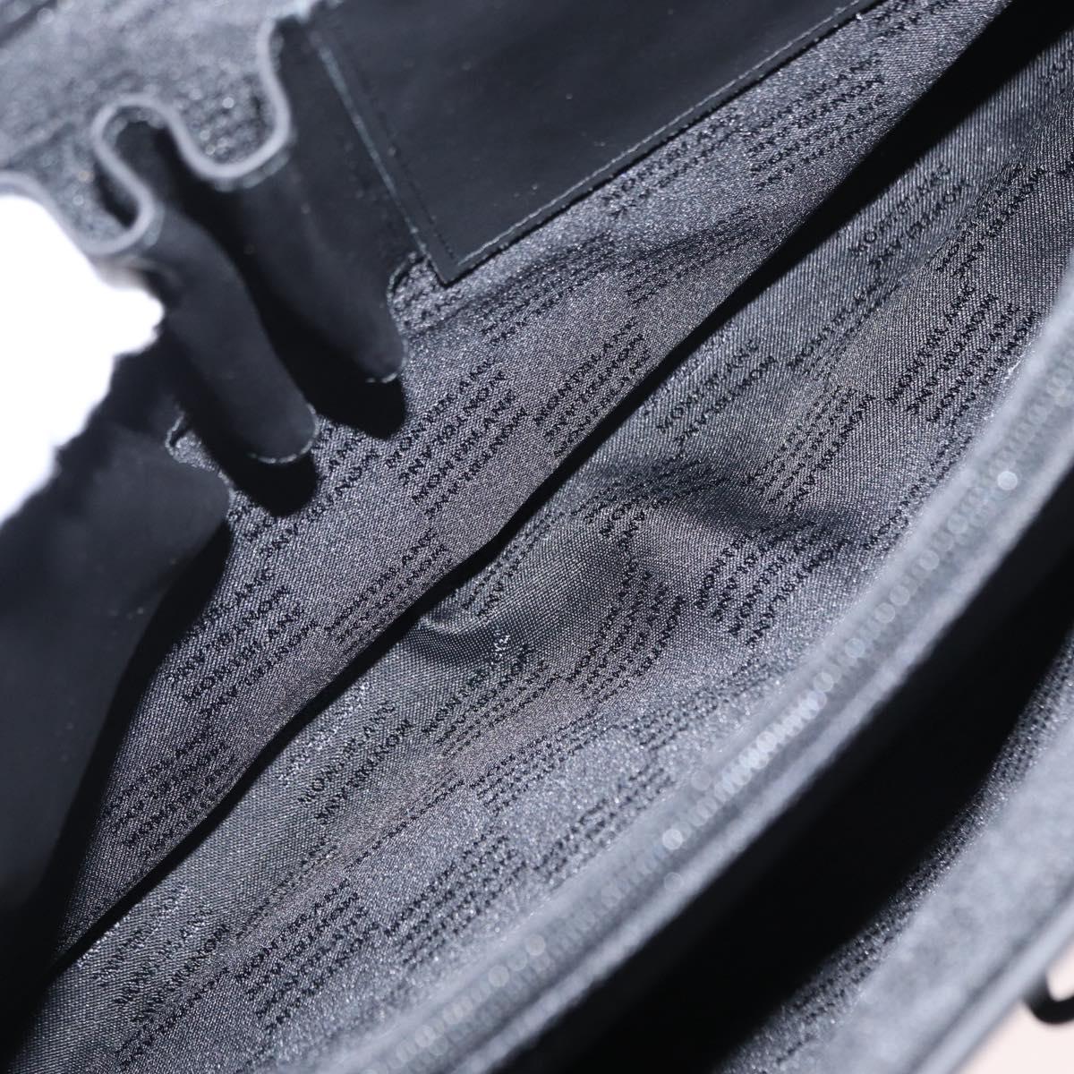 MONTBLANC Hand Bag Canvas Black Auth 151747