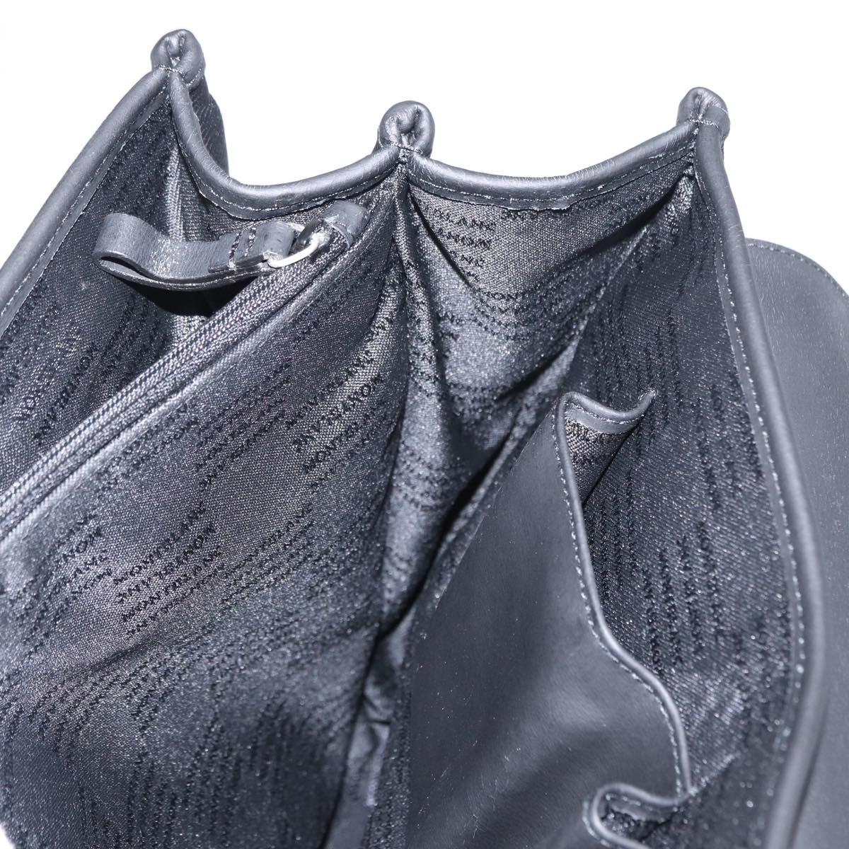 MONTBLANC Hand Bag Canvas Black Auth 151747