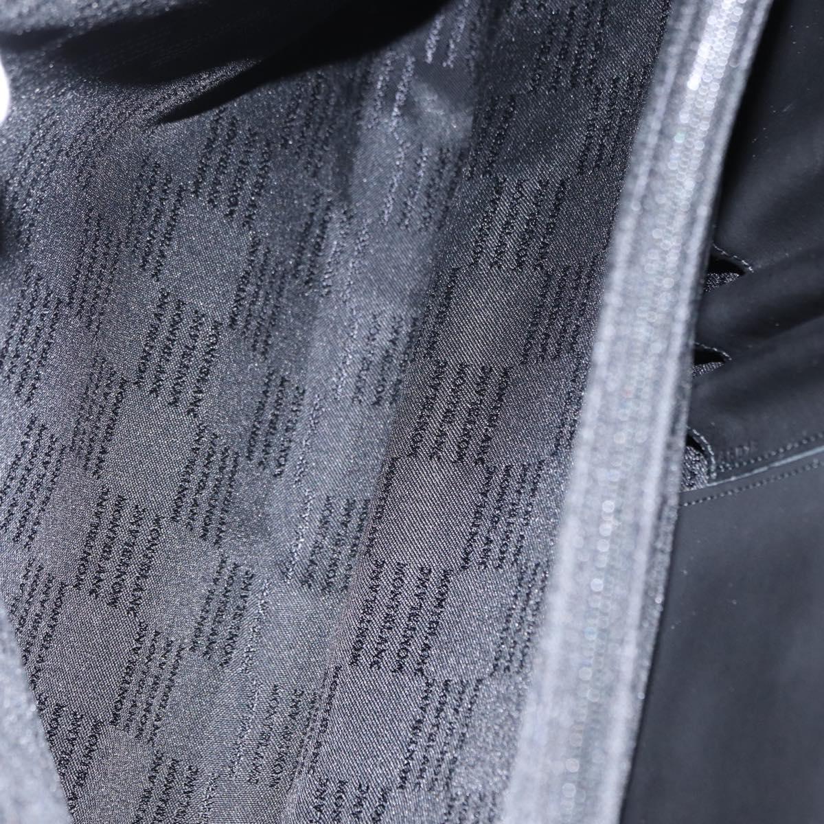 MONTBLANC Hand Bag Canvas Black Auth 151747