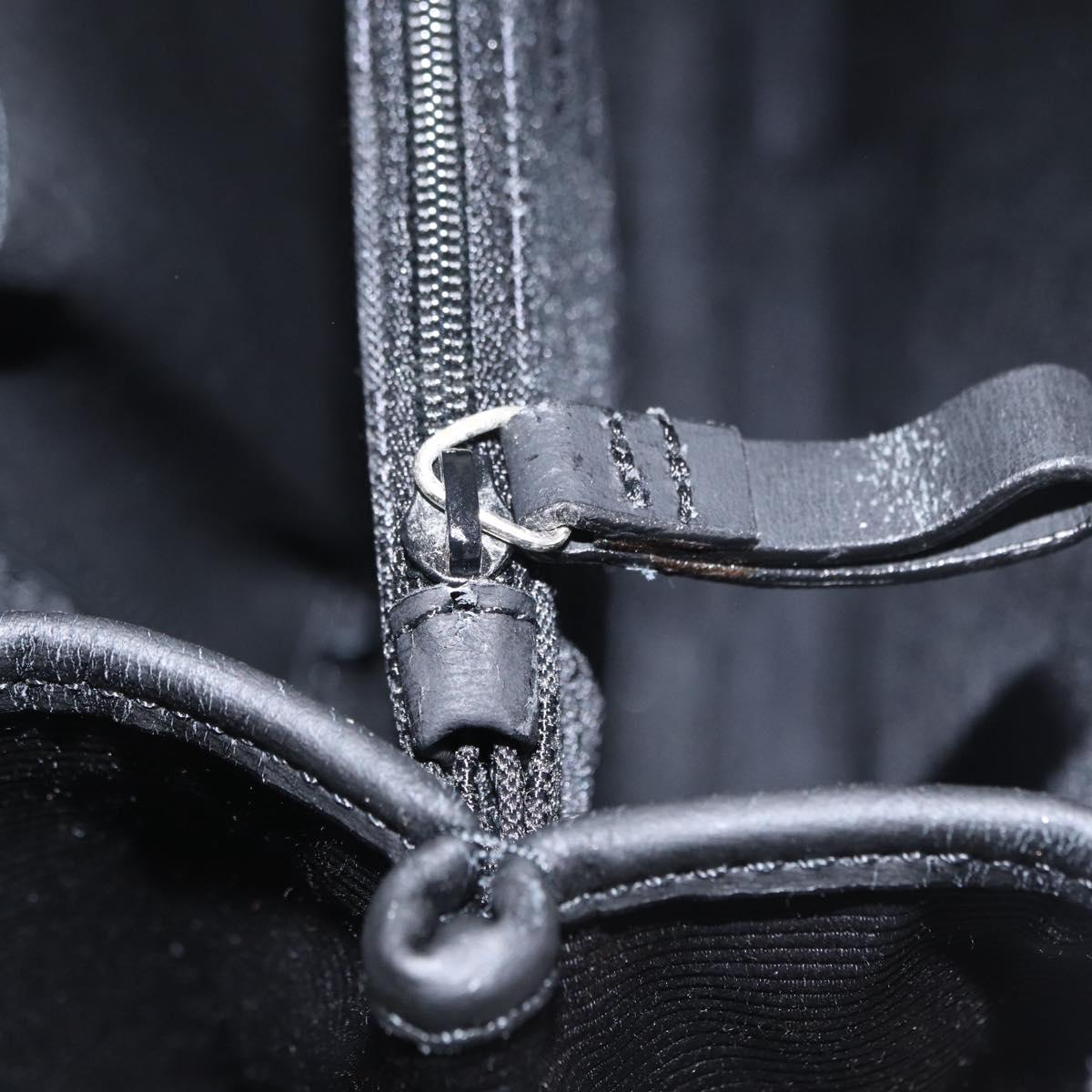 MONTBLANC Hand Bag Canvas Black Auth 151747