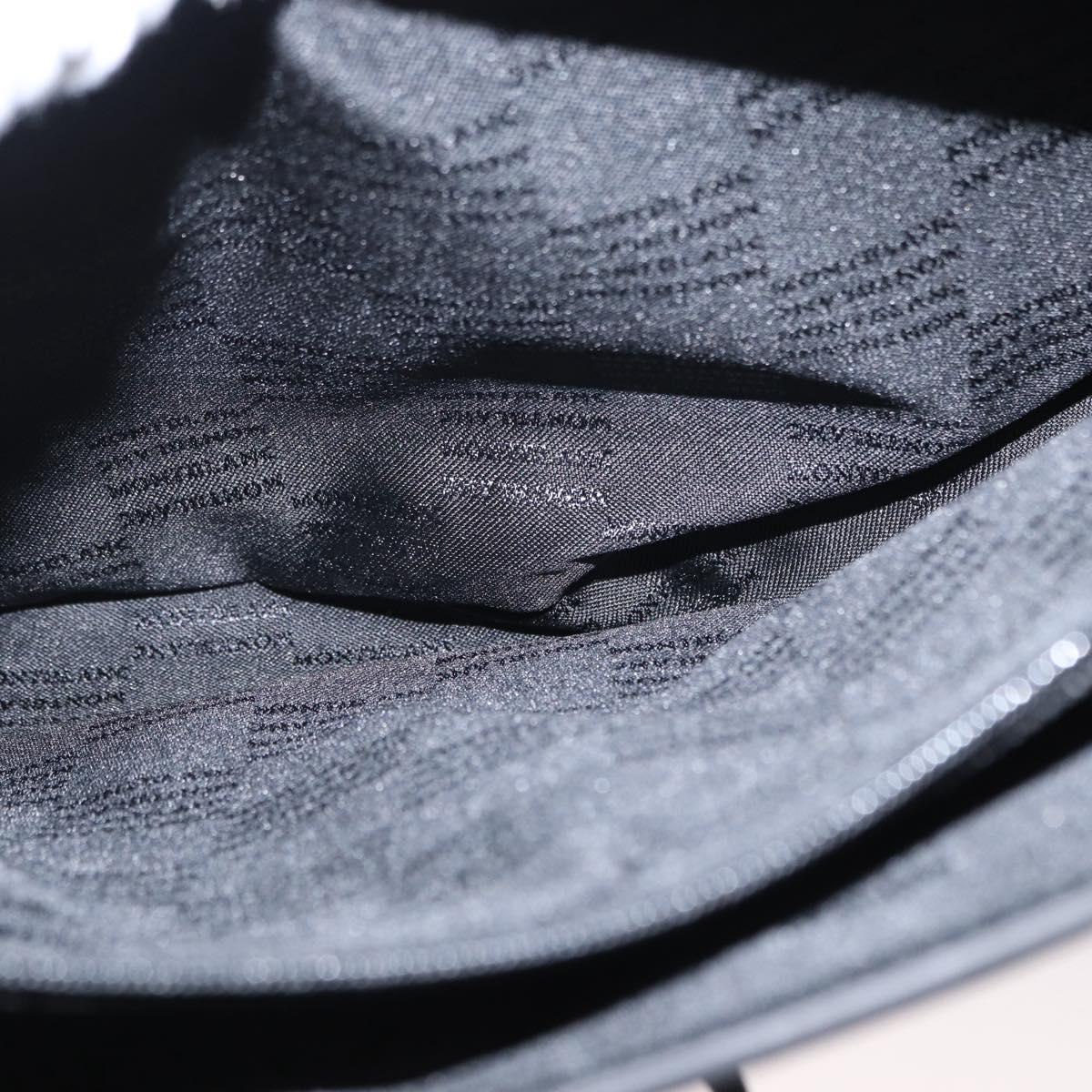 MONTBLANC Hand Bag Canvas Black Auth 151747
