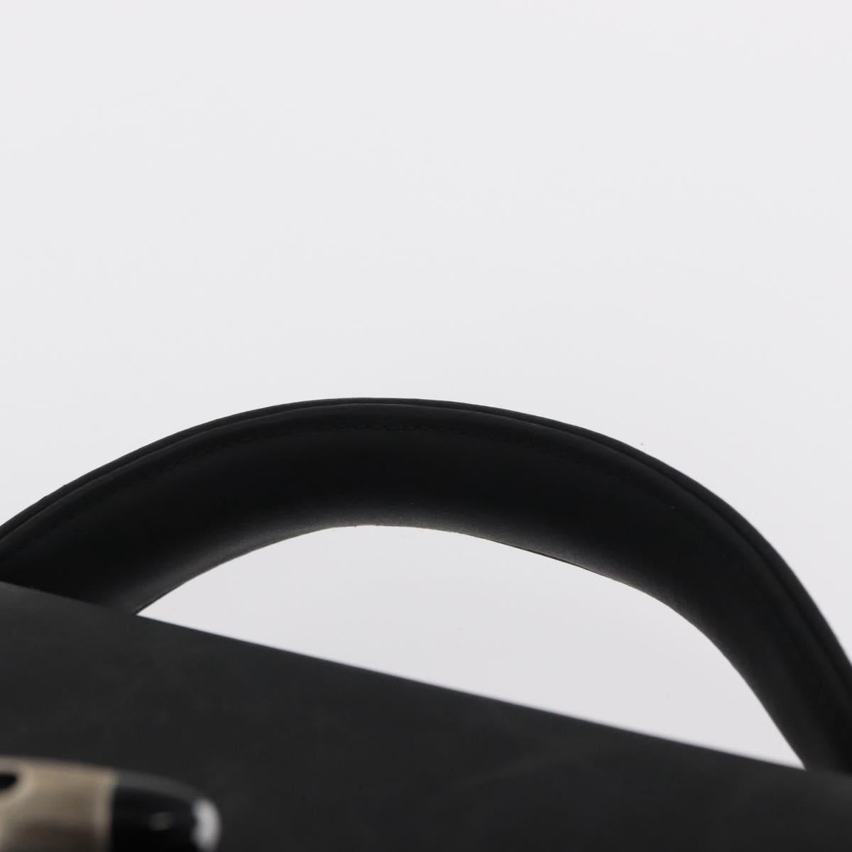 MONTBLANC Hand Bag Canvas Black Auth 151747