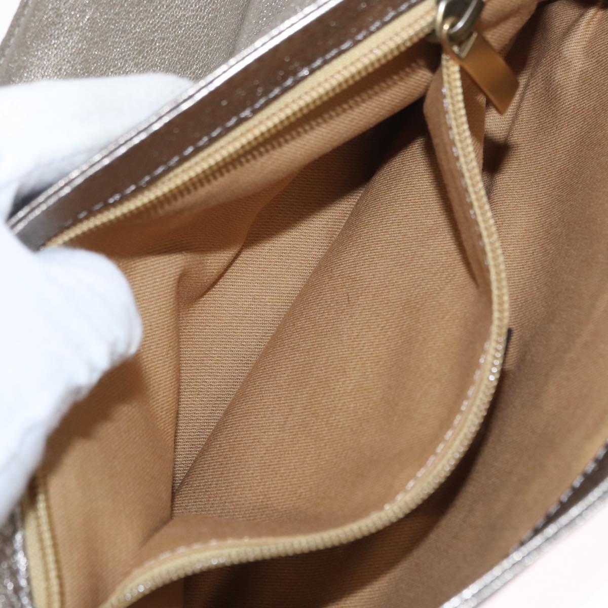 Salvatore Ferragamo Shoulder Bag Leather Silver Auth 151748