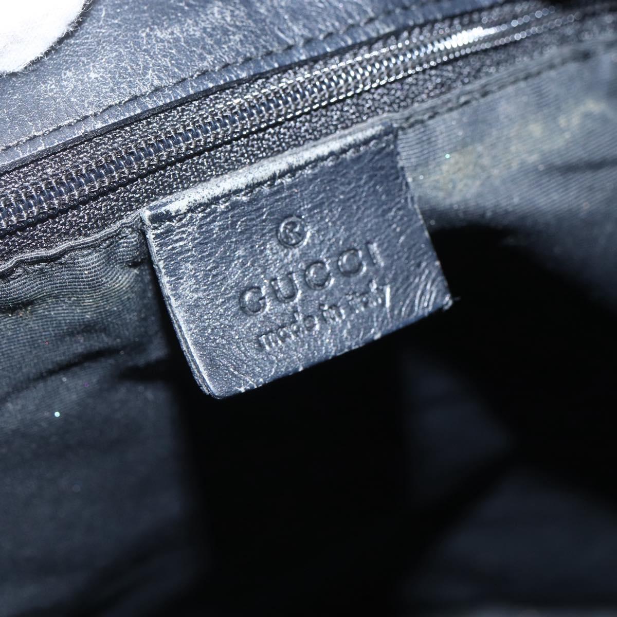 GUCCI GG Canvas Tote Bag Black Silver 31243 Auth 151751