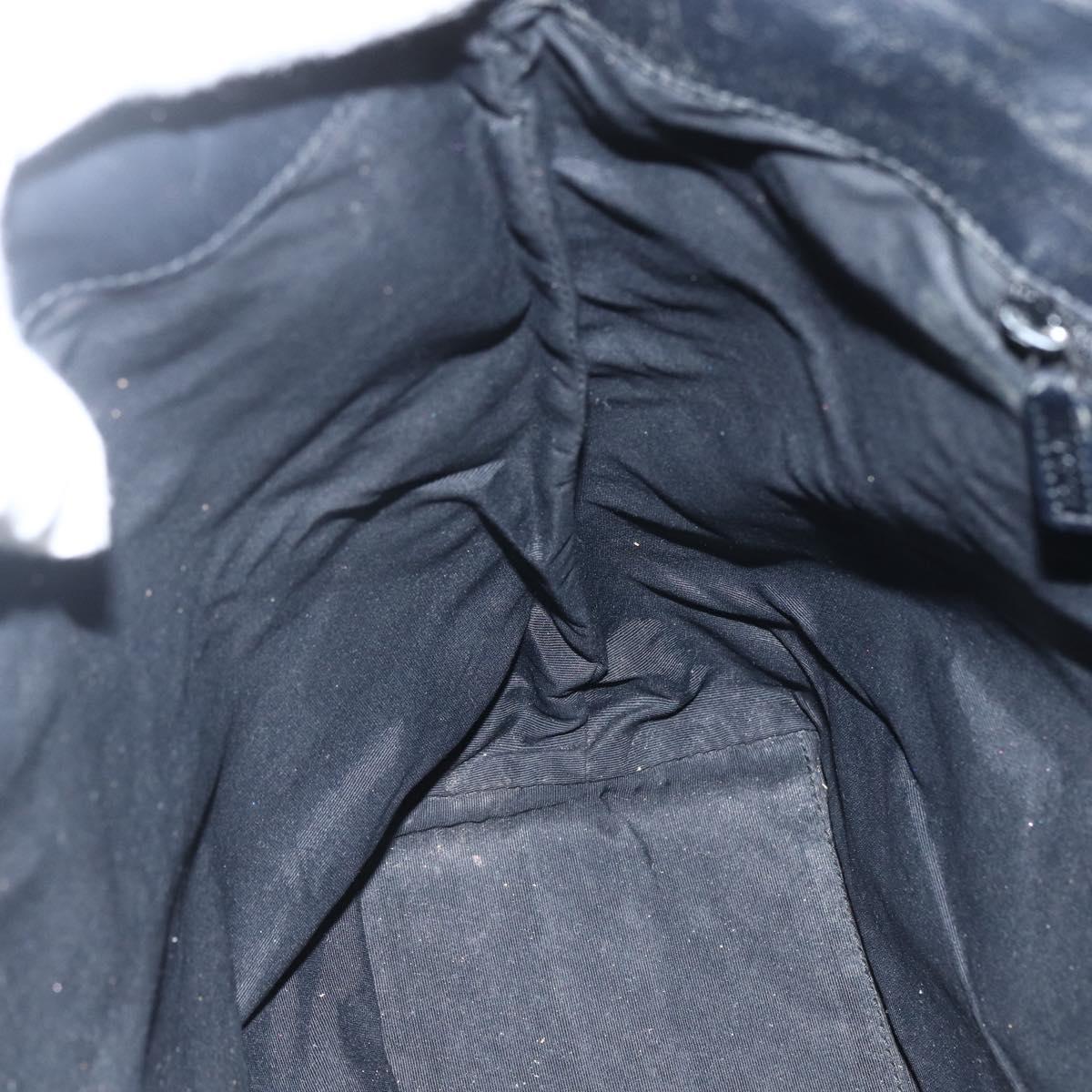 GUCCI GG Canvas Tote Bag Black Silver 31243 Auth 151751