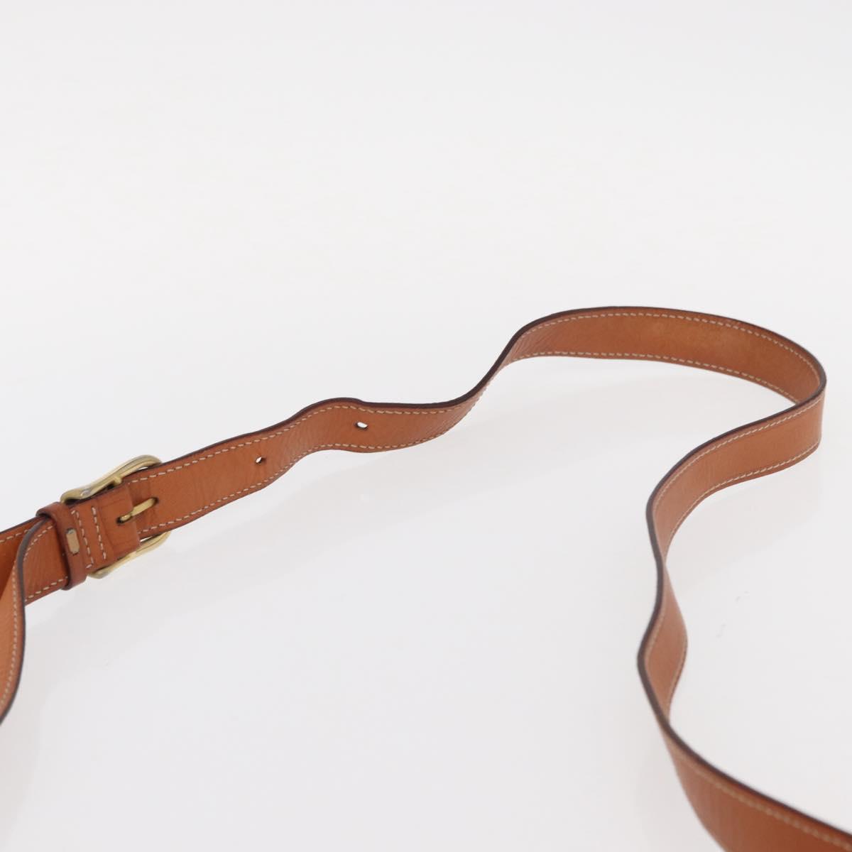 CELINE Macadam Canvas Shoulder Bag PVC Leather Brown Gold Auth 151753