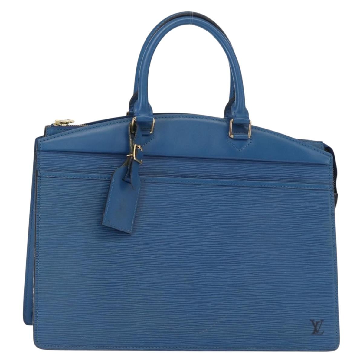 LOUIS VUITTON Epi Riviera Hand Bag Blue M48185 LV Auth 151756