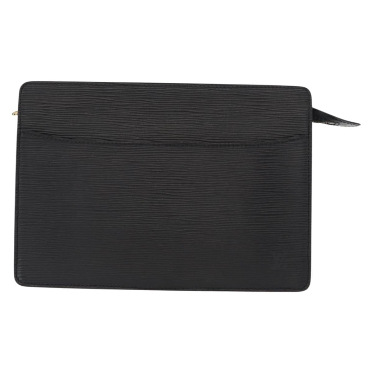 LOUIS VUITTON Epi Pochette Homme Clutch Bag Black M52522 LV Auth 151762