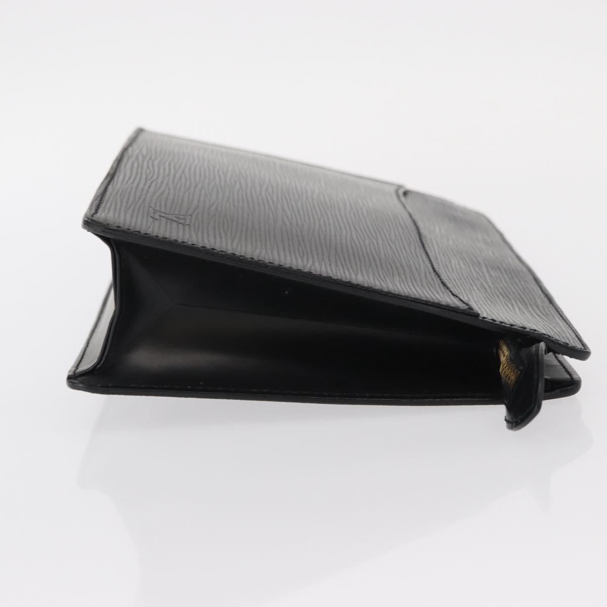 LOUIS VUITTON Epi Pochette Homme Clutch Bag Black M52522 LV Auth 151762